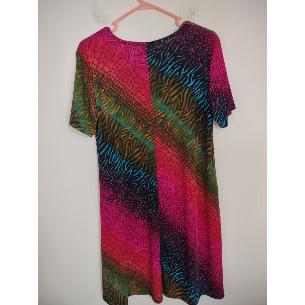 Vintage Jostar Dress Women's Size Medium Multicolor Made in the USA Artsy Funky - Picture 4 of 4